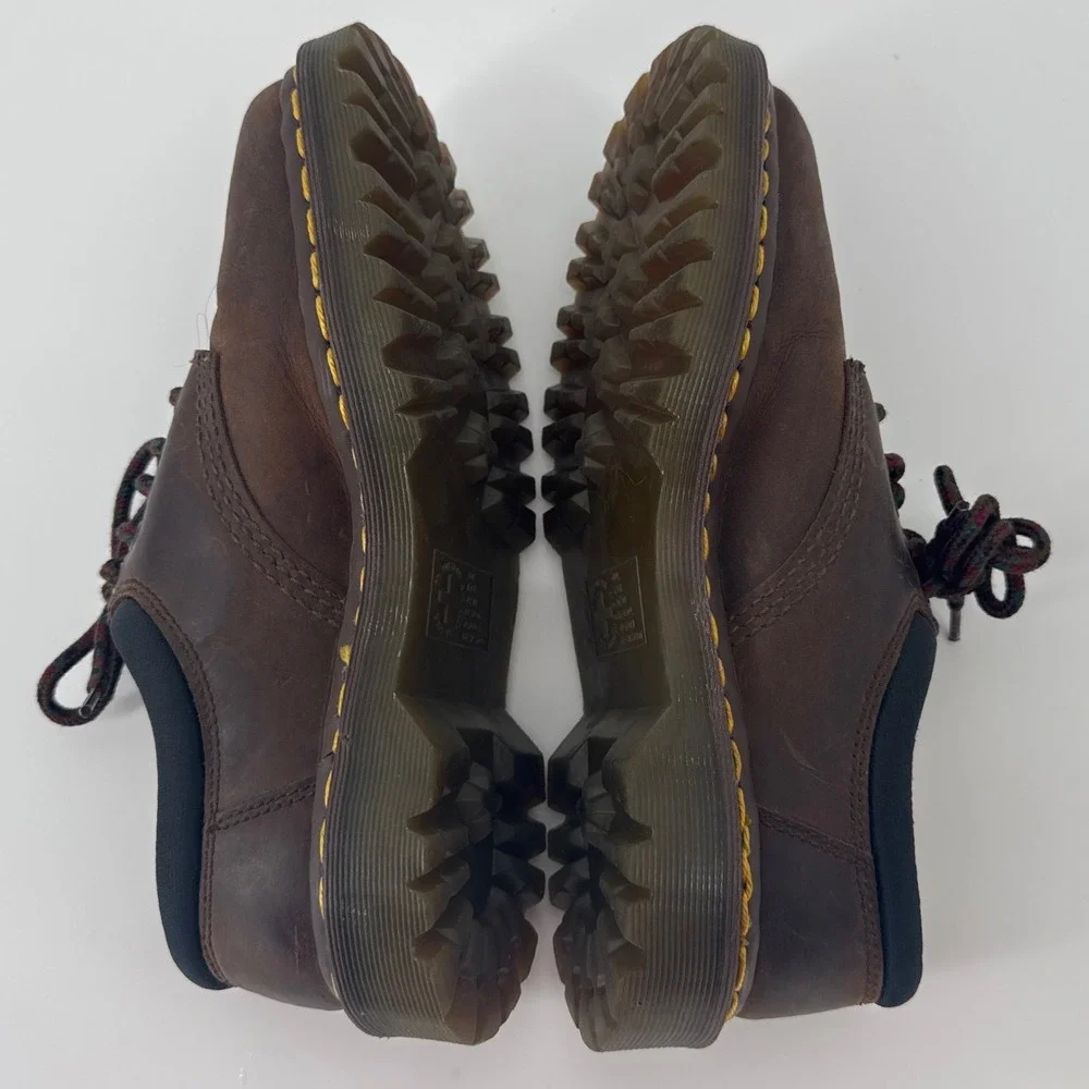 Dr. Martens 8053 Mens Oxford 8 Brown Leather Padded Collar Lug Sole